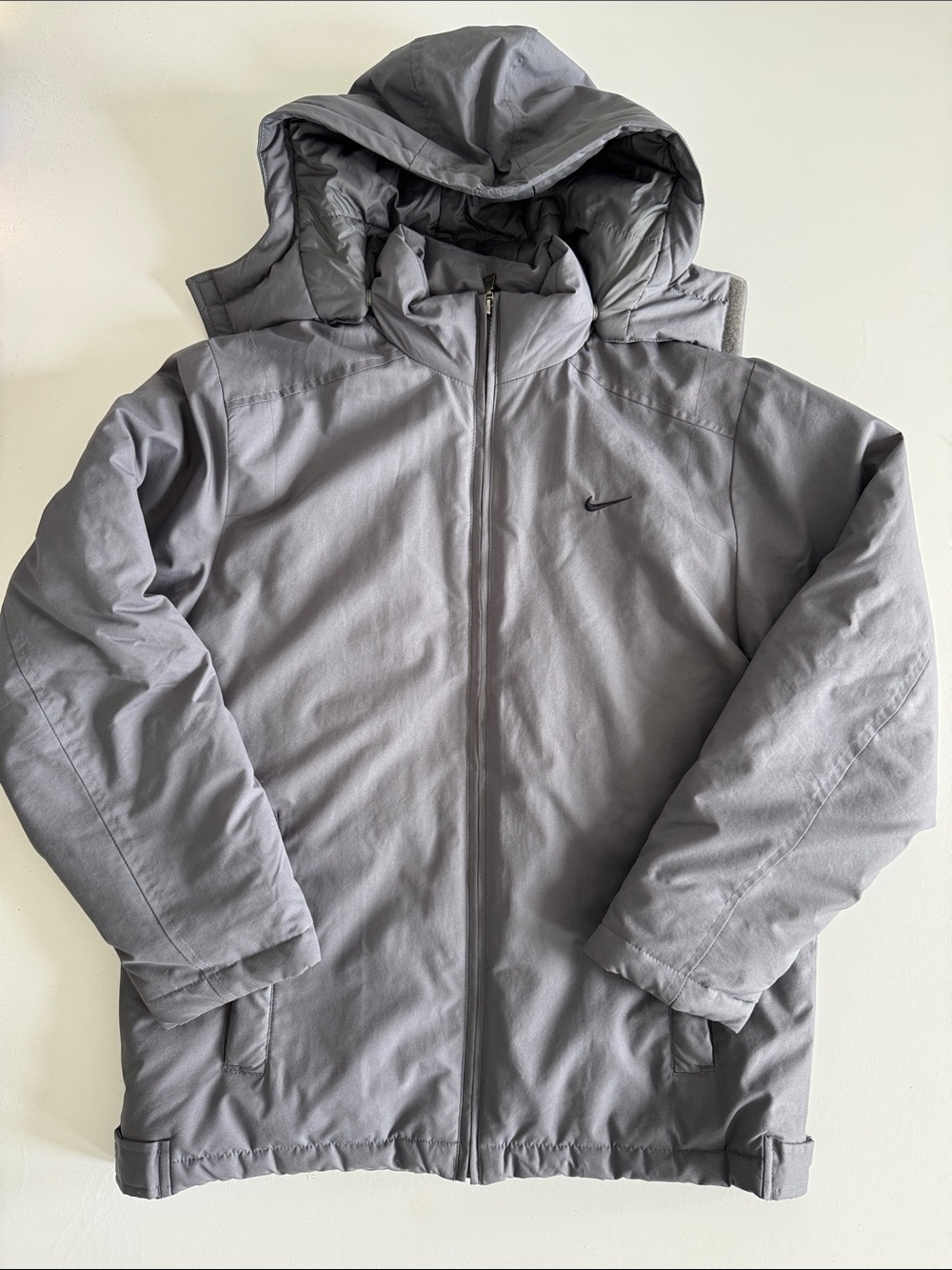 Nike Men’s Gray Hooded Puffer Jacket